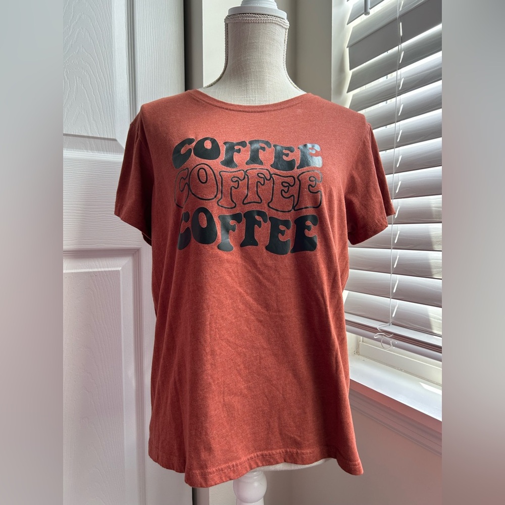 Shein Ginger Cotton Crew Neck Short Sleeve Tee
